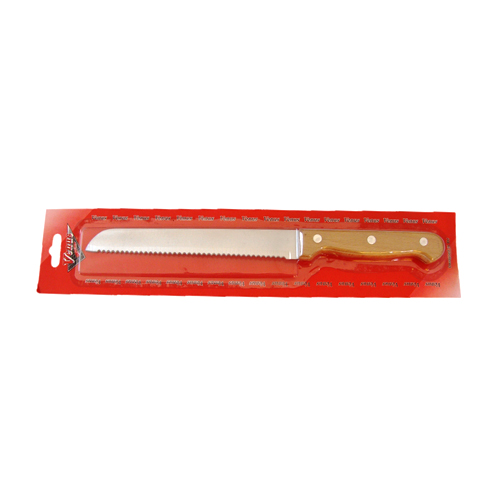 Μαχαίρι Ψωμιού Λαβή Ξύλο Blister 18cm